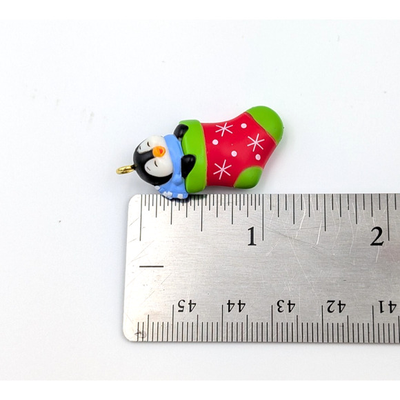 4 Hallmark Keepsake Petite Penguin Christmas Tree Ornament Snuggly Stocking - Picture 11 of 12